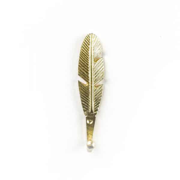 DSC 1976 Polished gold feather wall hook