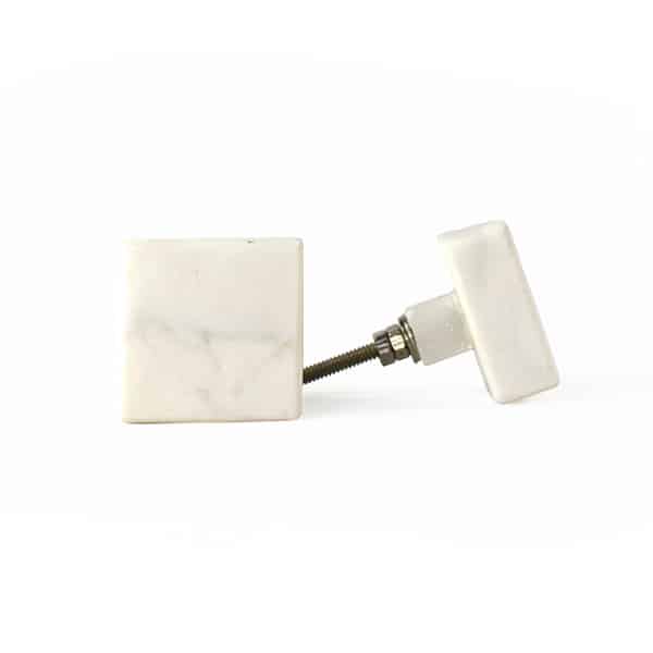 square white marble knob 3