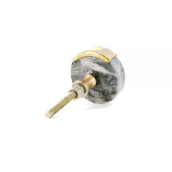 Circle grey round knob with gold edge 7