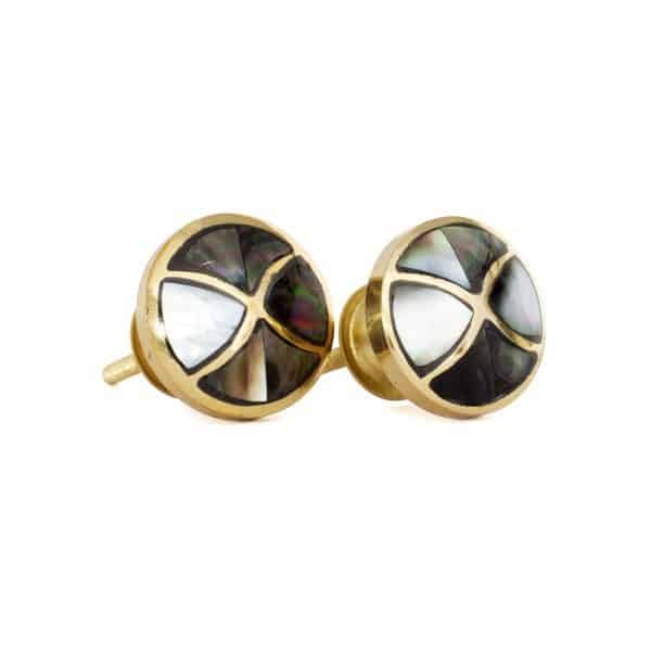 Gold and Black Shell Infinity Knob K 000075 5