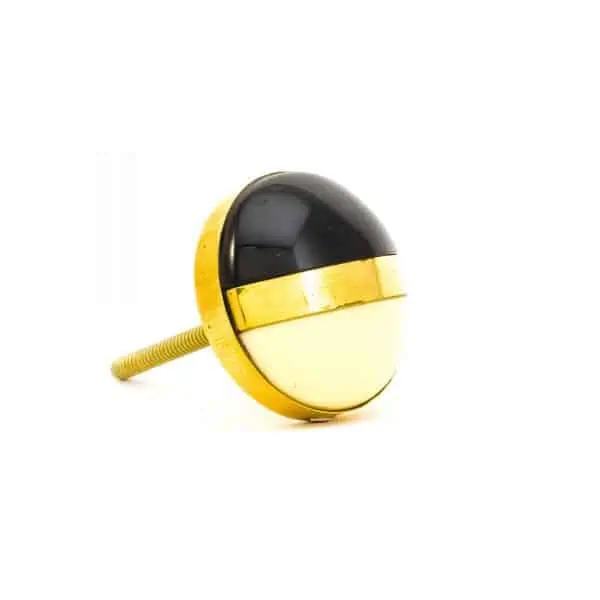 DSC 0130Black and cream banded brass knob