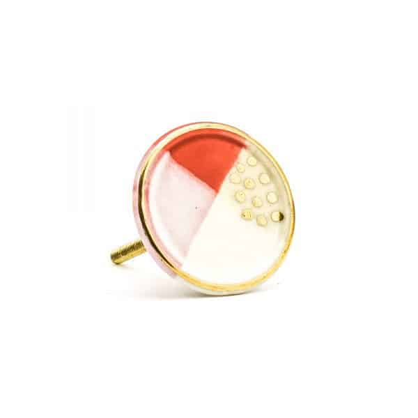 DSC 3127 Round ceramic gold rim watermelon knob