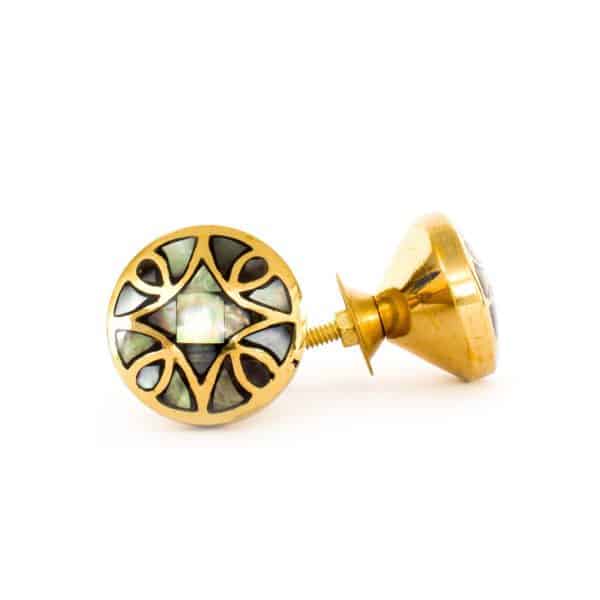 Black Brass Diamond Shell Knob K 000075 7