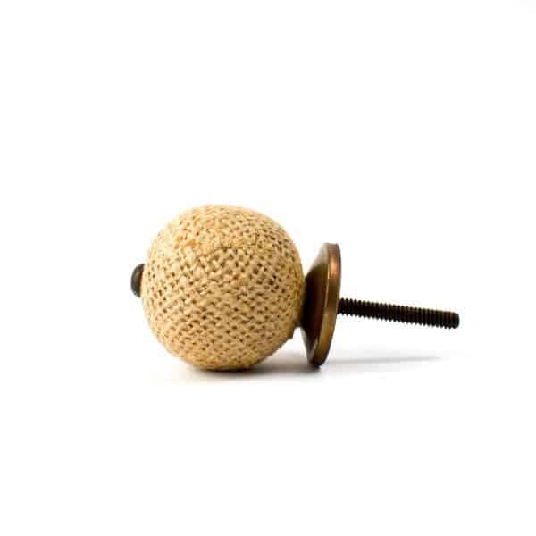 Large Button Jute Knob K 000108 5