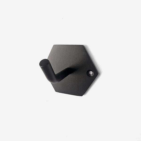 Hex Matte Black Wall hook 2