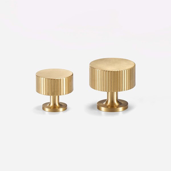 Celle Brushed Brass Knob 1jpg